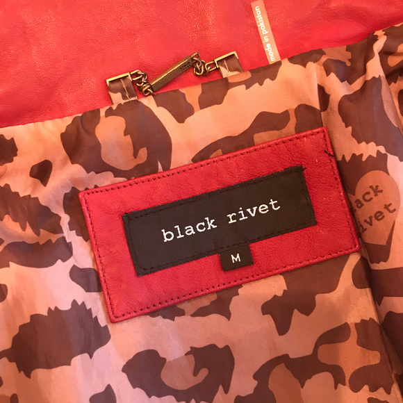 Red Leather Fitted Zip Up Jacket VGUC - Picture 7 of 8